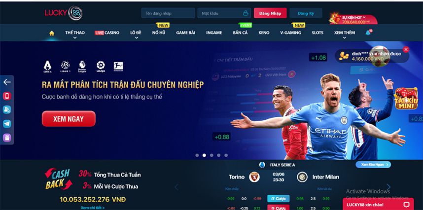 Xếp hạng tổng thể Re88 King - Re88